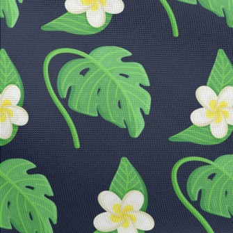 Plumeria Tropical Leaves Pongee