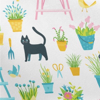 Black Cat Hanging Out In The G Pongee