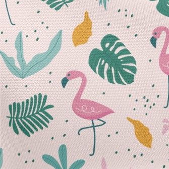 Tropical Island Flamingo Pongee