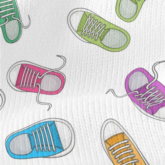Colorful Sneakers Stretch Jersey