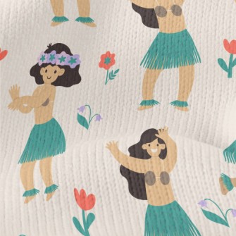 Hawaiian Hula Girl Stretch Jersey
