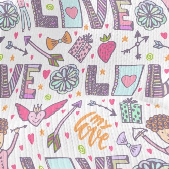Cartoon Love And Peace Stretch Jersey