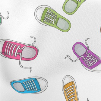 Colorful Sneakers Lightweight Cotton Poplin