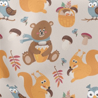 Preparing Cub Squirrel For Win Lightweight Cotton Poplin