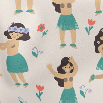 Hawaiian Hula Girl Lightweight Cotton Poplin