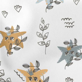 Deep Sea Starfish Crown Lightweight Cotton Poplin