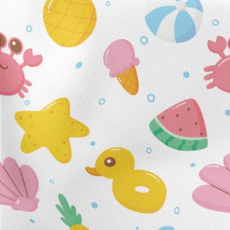 Cute Crab Shell Lightweight Cotton Poplin