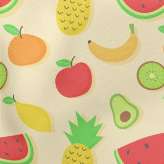 Pineapple Banana Orange Lemon Lightweight Cotton Poplin