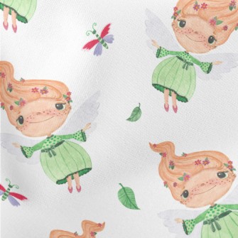 Little Girl With Flower Hair A Lightweight Cotton Poplin