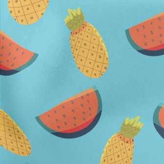 Cool Watermelon And Pineapple Lightweight Cotton Poplin