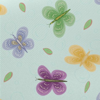 Beautiful Pattern Butterfly Midweight Cotton Poplin
