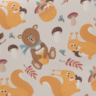 Preparing Cub Squirrel For Win Midweight Cotton Poplin