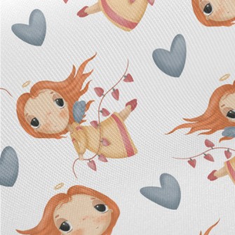 Melancholic Little Girl Angel Midweight Cotton Poplin
