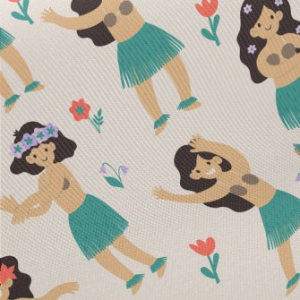 Hawaiian Hula Girl Midweight Cotton Poplin