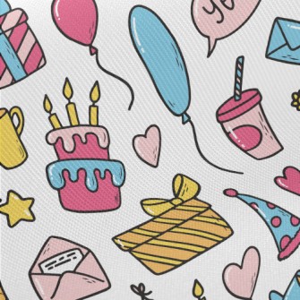 Happy Birthday Party Midweight Cotton Poplin