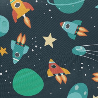 Rocket Travels The Universe Midweight Cotton Poplin