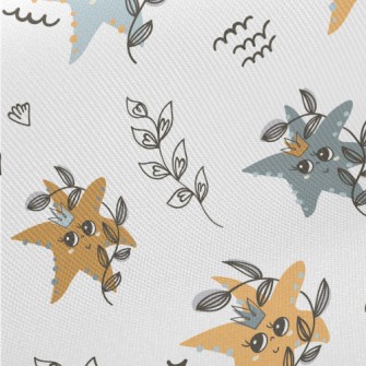 Deep Sea Starfish Crown Midweight Cotton Poplin