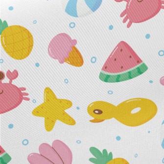Cute Crab Shell Midweight Cotton Poplin