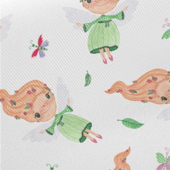 Little Girl With Flower Hair A Midweight Cotton Poplin