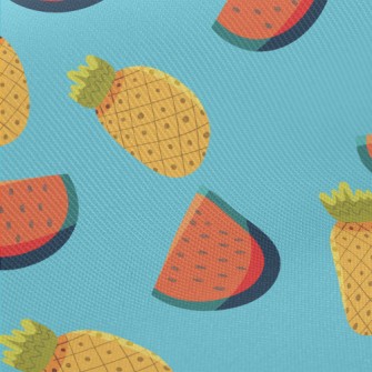 Cool Watermelon And Pineapple Midweight Cotton Poplin