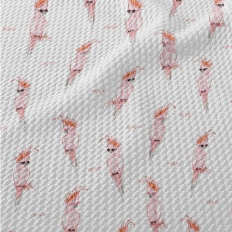 Trendy Pink Parrot Birdseye Piqué