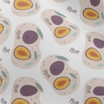 Cute Hand Drawn Plums Chiffon