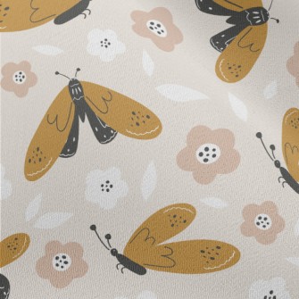 Hand Drawn Cartoon Butterfly Chiffon