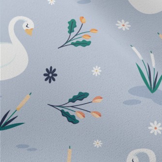 Elegant Swan By The Lake Chiffon