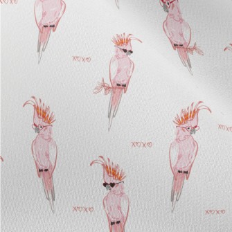 Trendy Pink Parrot Chiffon