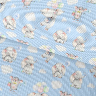 Hand Drawn Mouse And Elephant Waterproof Oxford