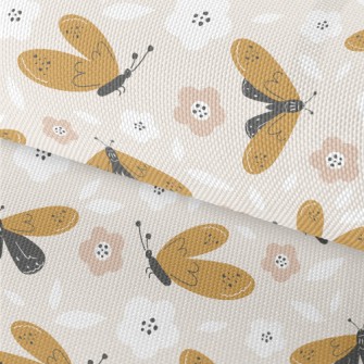 Hand Drawn Cartoon Butterfly Waterproof Oxford