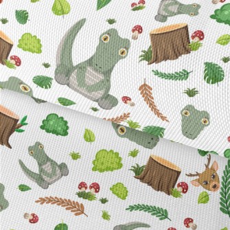 Cartoon Forest Crocodile Waterproof Oxford
