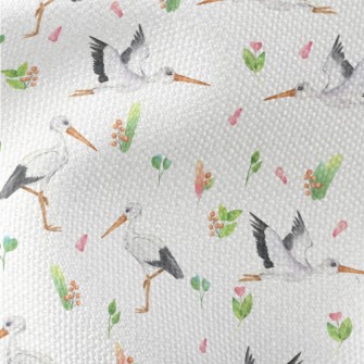 Birds And Plants Waterproof Canvas
