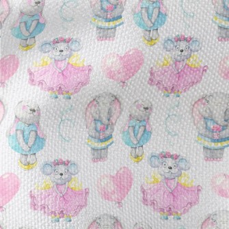 Hand Drawn Girly Animals Waterproof Canvas