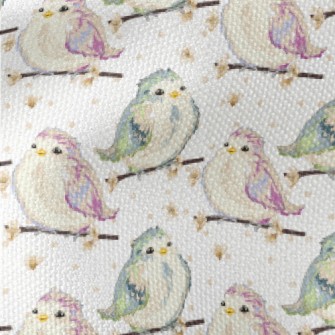 Hand Drawn Colorful Sparrow Waterproof Canvas