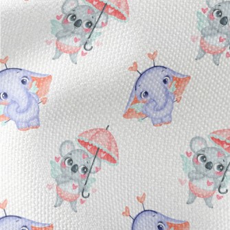Valentine&#39;s Day Elephant A Waterproof Canvas