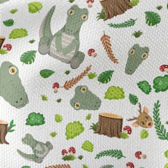 Cartoon Forest Crocodile Waterproof Canvas