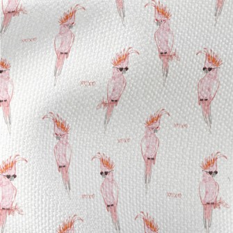 Trendy Pink Parrot Waterproof Canvas