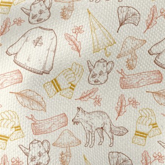 Hand Drawn Harvest Festival El Waterproof Canvas