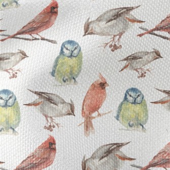 Watercolor Hand Drawn Birds Waterproof Canvas