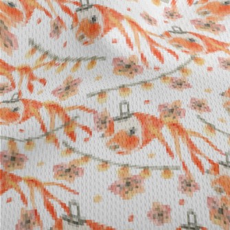 Japanese Goldfish Lantern Athletic Mesh Flat Back