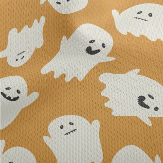 Happy Doodle Ghost Athletic Mesh Flat Back