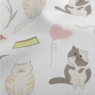 Round Pet Cat Athletic Mesh Flat Back