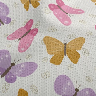 Colorful Cartoon Butterfly Athletic Mesh Flat Back