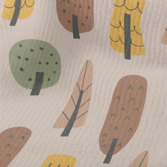 Hand Drawn Autumn Forest Terry