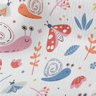 Colorful Snail And Butterfly Terry