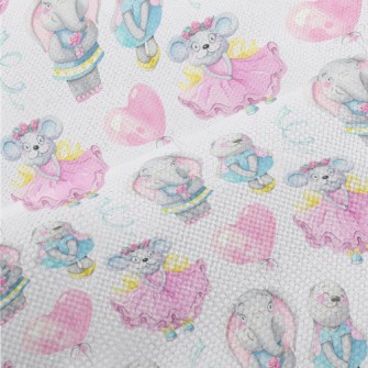 Hand Drawn Girly Animals Performance Linen