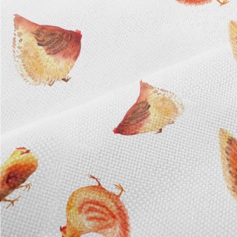 Watercolor Hand Drawn Hen Performance Linen