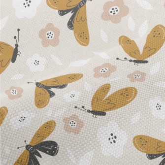 Hand Drawn Cartoon Butterfly Performance Linen