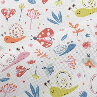 Colorful Snail And Butterfly Performance Linen